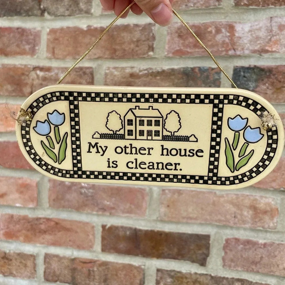 Trinity Other - Trinity Pottery Spooner Wisconsin Ceramic Hanging Tile Wall Plaque 1987